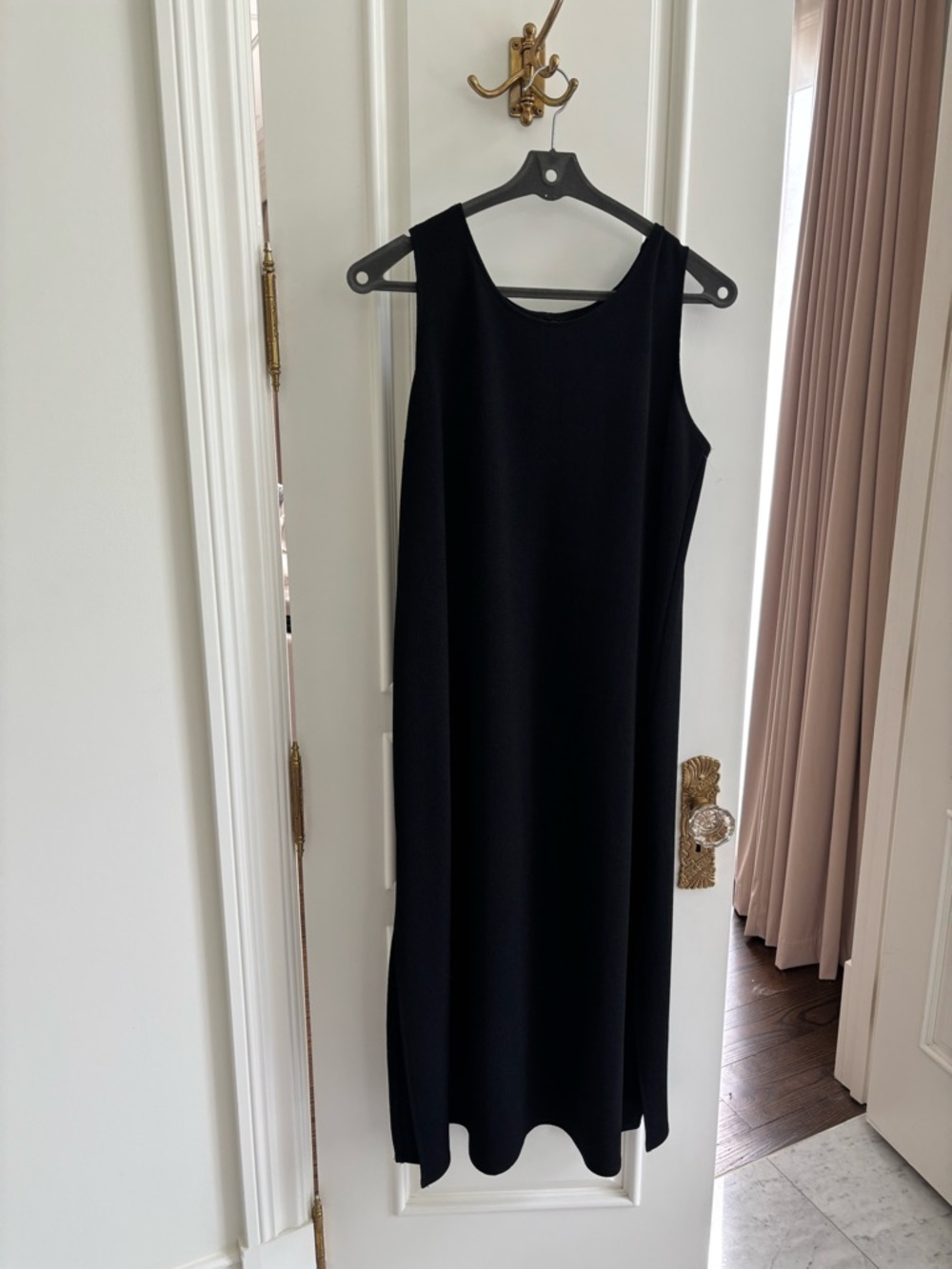 Positive Attitude Black Sleeveless Maxi Dress